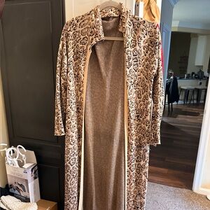 Leopard Print Long Cardigan
